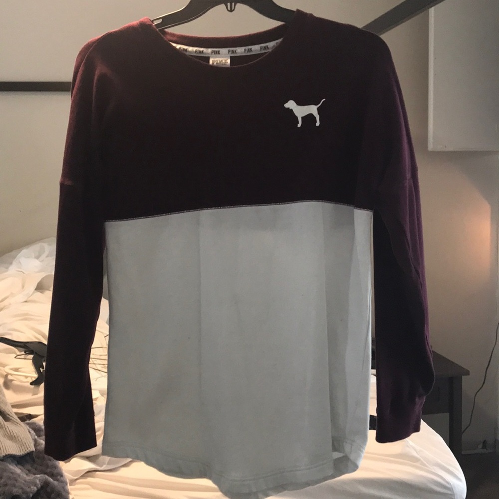 Pink Victoria’s Secret sweatshirt maroon